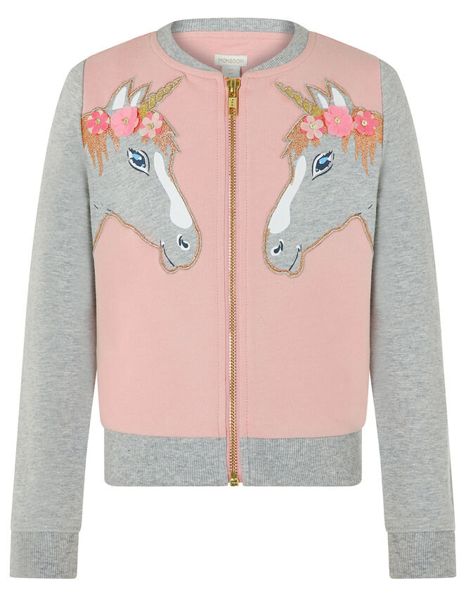 Tara Unicorn Bomber Jacket, Pink (PINK), large