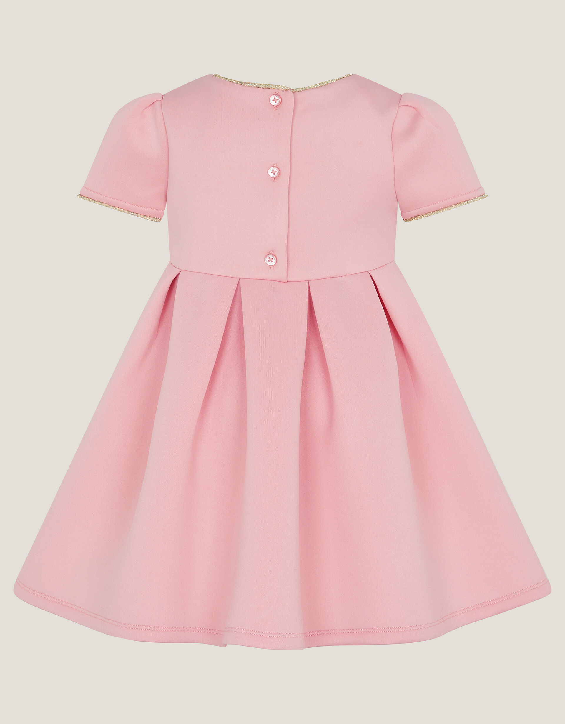 Baby Short Sleeve Bow Dress Pink Baby Girl Dresses Monsoon UK baby-short-sleeve-bow-dress-pink-baby-girl-dresses-monsoon-uk