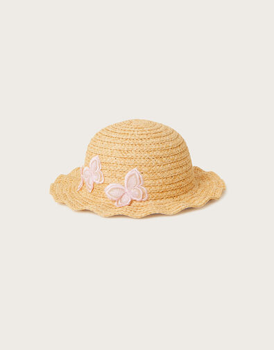 Baby Luna Butterfly Wave Hat, Natural (NATURAL), large
