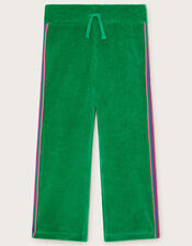 Velour Sporty Joggers, Green (GREEN), large