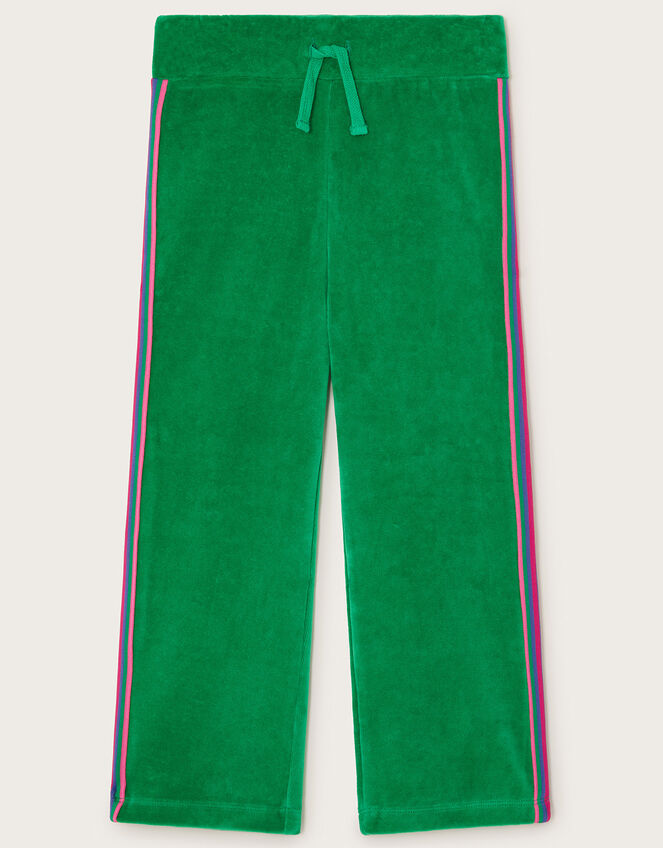 Velour Sporty Joggers, Green (GREEN), large