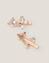 2-Pack Diamant&eacute; Butterfly Hair Clips, , large