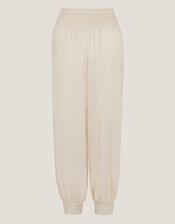 Reese Linen Blend Harem Trousers, Natural (NATURAL), large