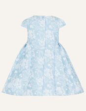 Baby English Rose Jacquard Dress, Blue (BLUE), large