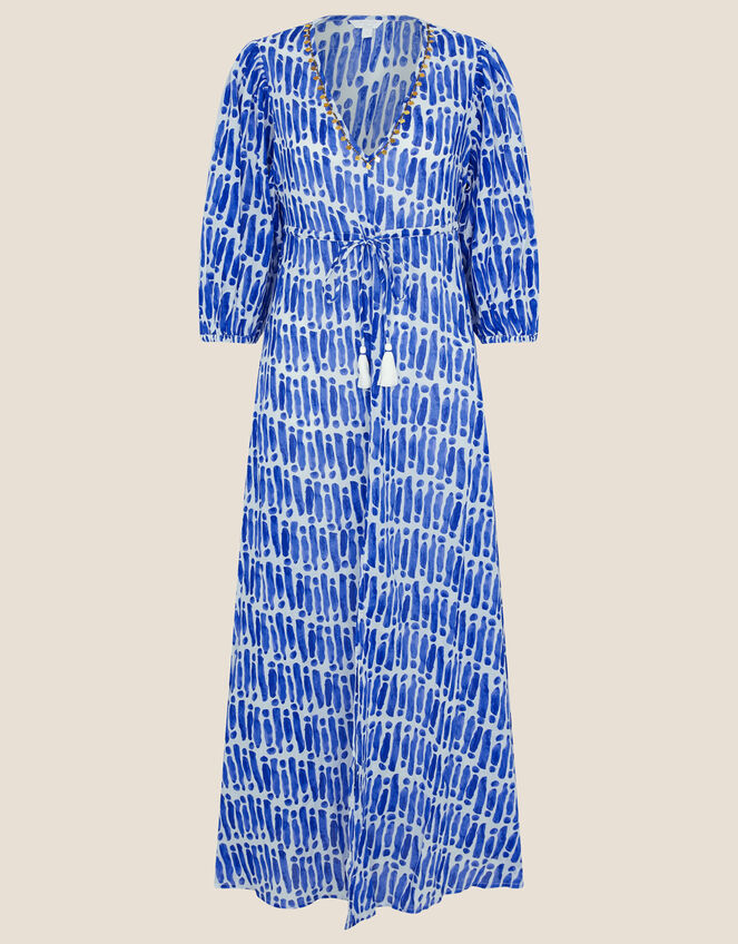 Benita Printed Maxi Dress, Blue (BLUE), large