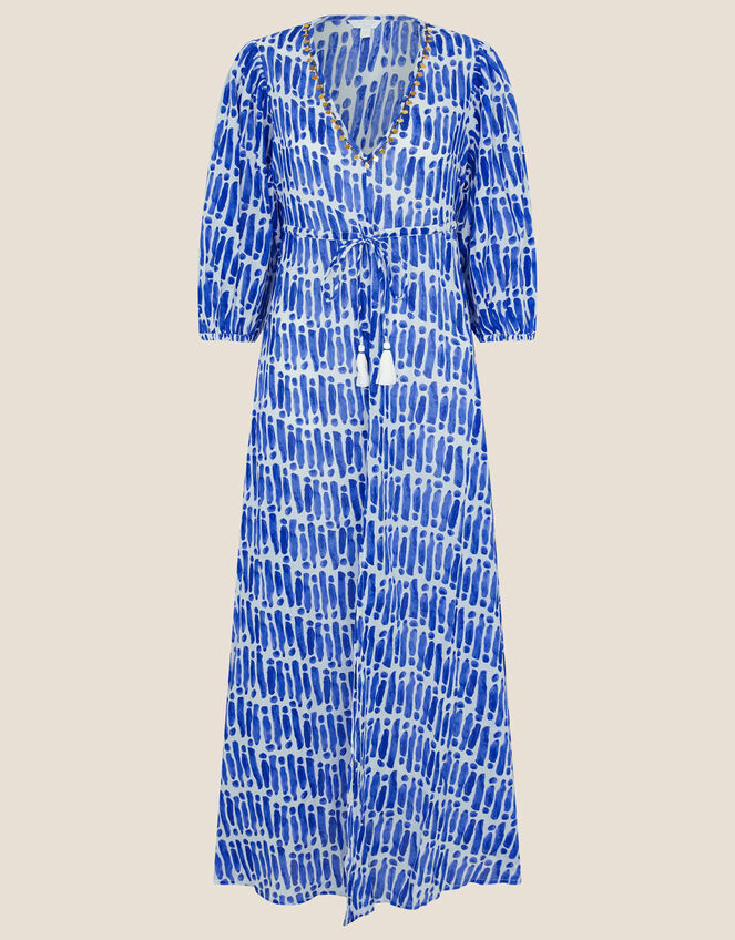 Benita Printed Maxi Dress, Blue (BLUE), large