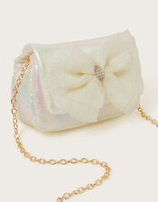 Iridescent Bow Bridesmaid Bag, , large