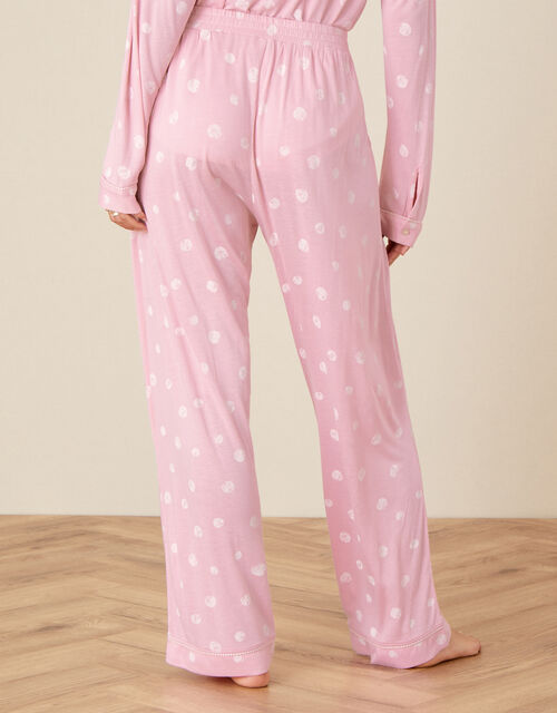Spot Print Pyjama Trousers, Pink (PINK), large