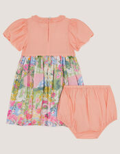 Baby Bunny Print Dress & Underwear Set, Yellow (YELLOW), large