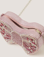 Rhinestone Bow Bag, , large