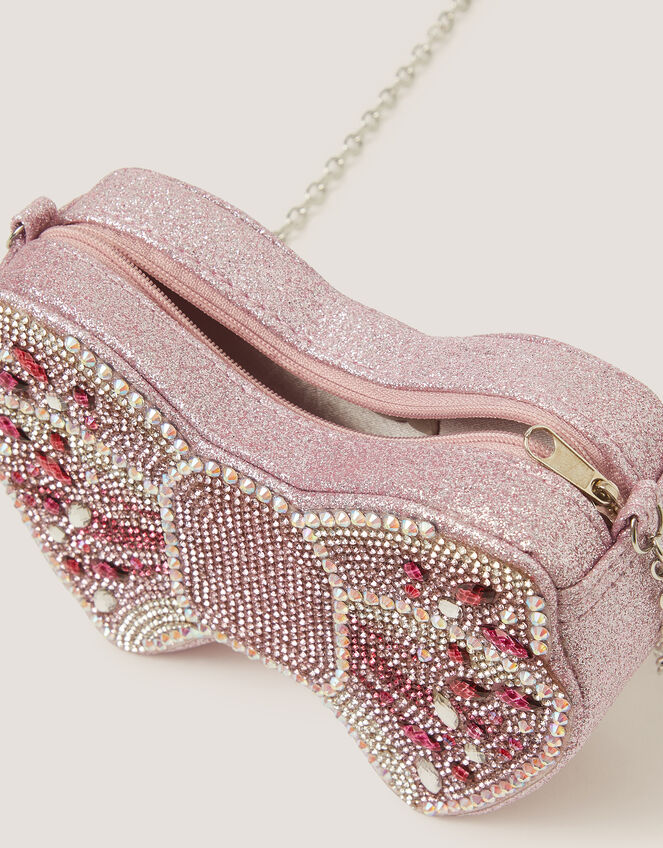 Rhinestone Bow Bag, , large