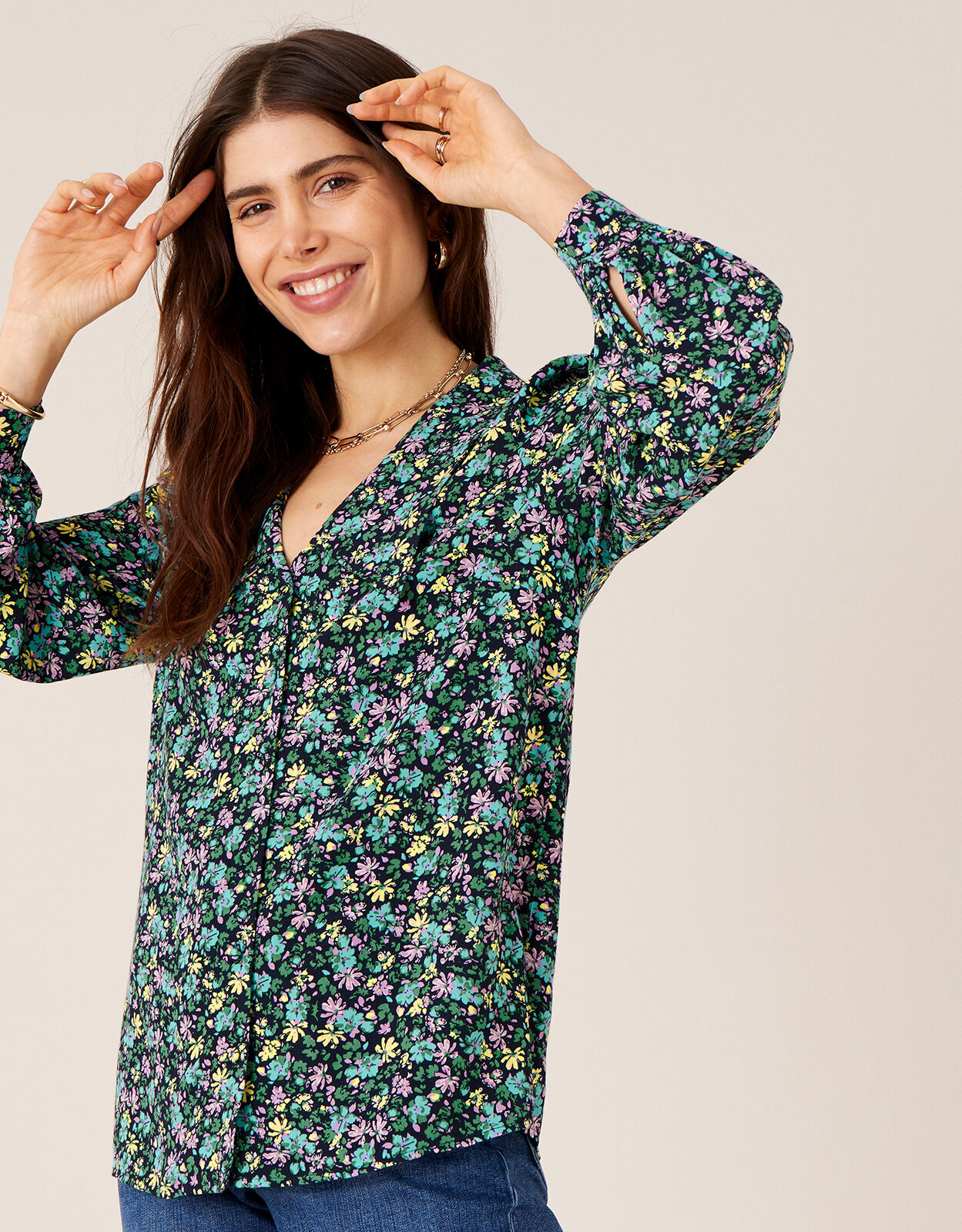 Ditsy floral top uk clearance