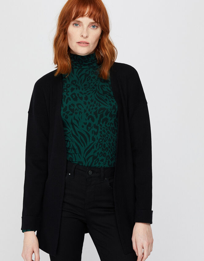 Yasmin Cardigan with Sustainable Viscose, Black (BLACK), large