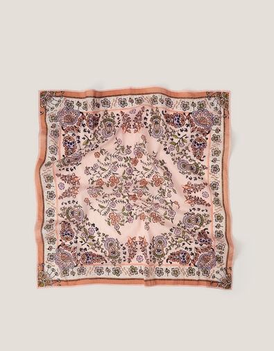 Ines Floral Square Cotton Scarf, , large