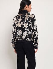 East Ziena Devor&eacute; Bomber Jacket, Black (BLACK), large