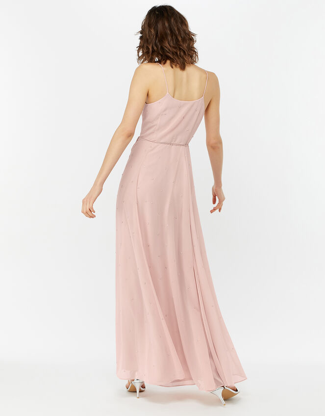 Gemma Pearly Wrap Dress, Pink (PINK), large