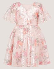 Fern Floral Sequin Party Dress, Multi (MULTI), large