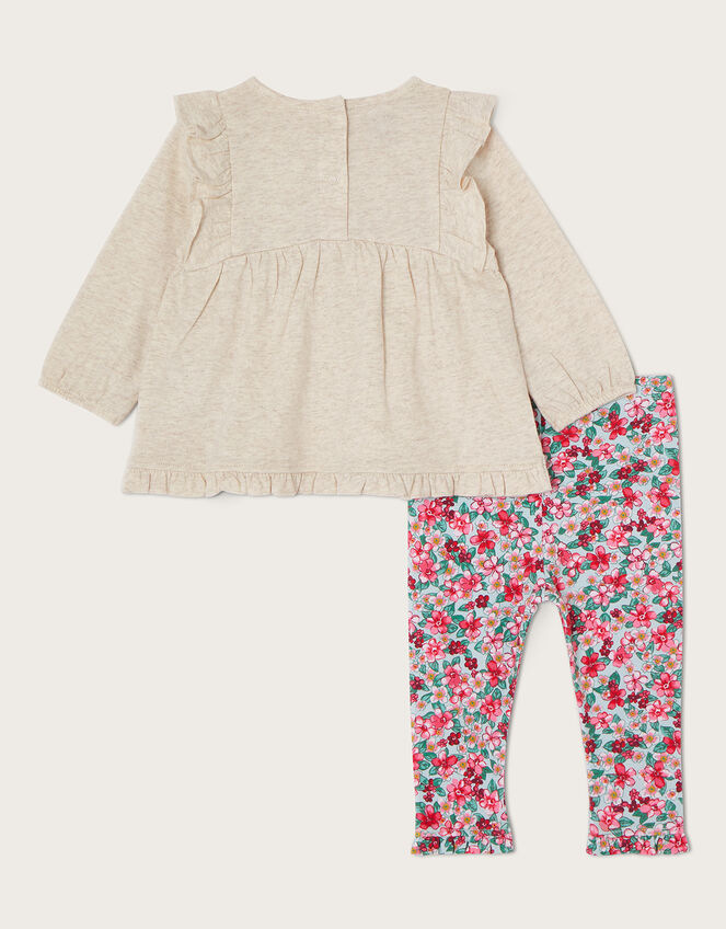 Newborn Jersey Floral Top and Legging Set, Pink (PINK), large