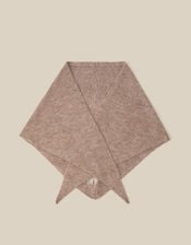 Flic Floral Embroidered Knitted Triangle Scarf, , large