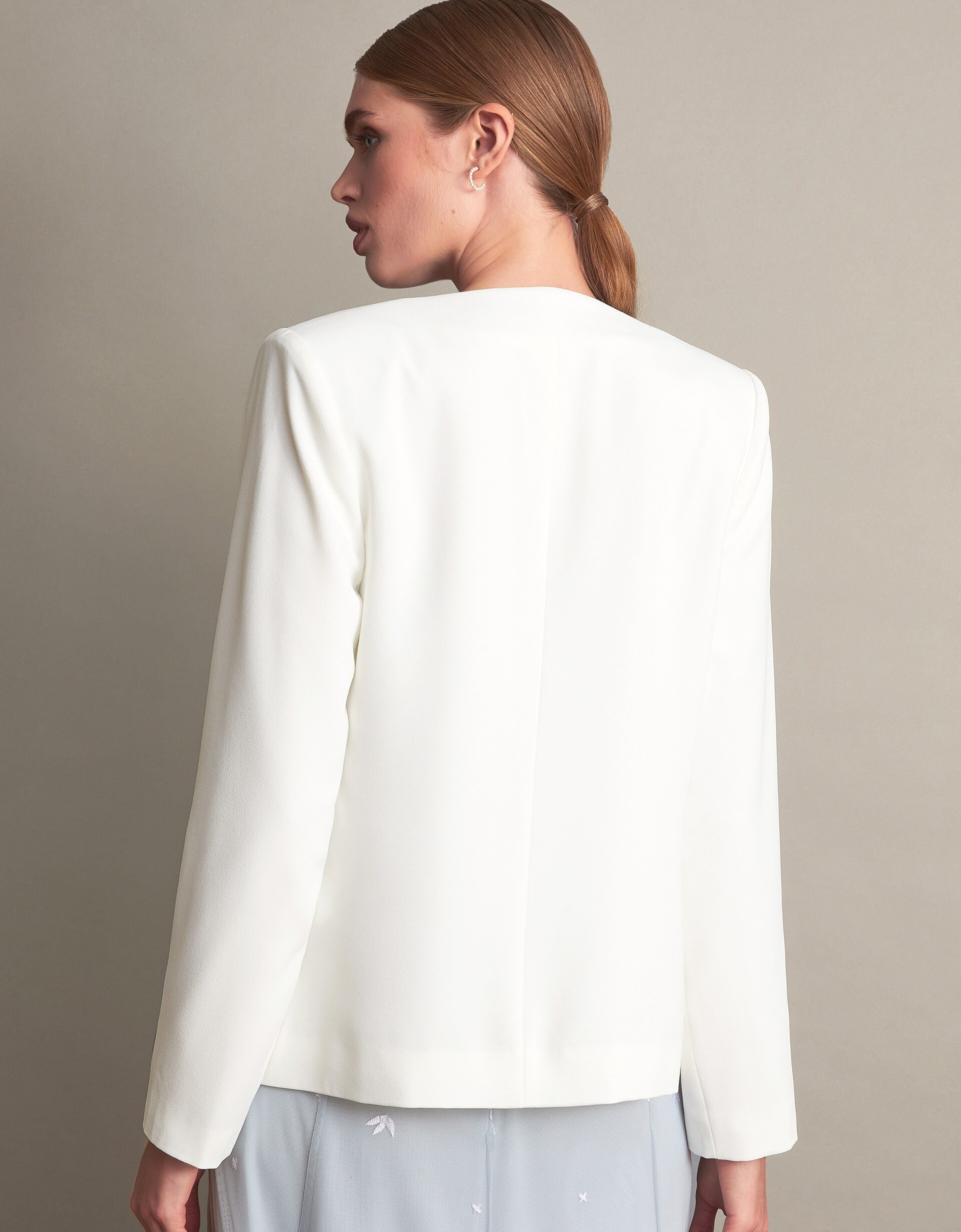 Ladies white occasion jackets outlet