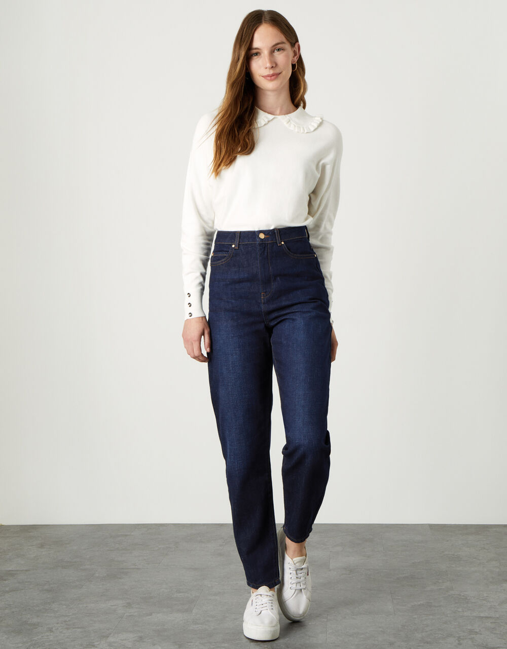 Women Women's Clothing | Barrel Jeans with Recycled Cotton Blue - MA40411