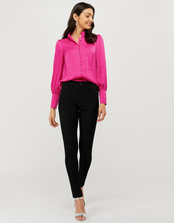 Penny High Neck Blouse, Pink (PINK), large