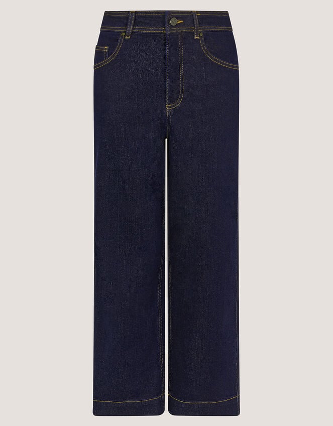 Hallie Regular Cropped Wide Leg Jeans, Blue (INDIGO), large
