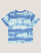 Shark Tie Dye T-Shirt, Blue (BLUE), large