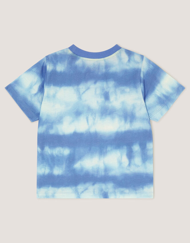 Shark Tie Dye T-Shirt, Blue (BLUE), large