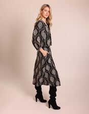 Traffic People Paddle Print Jacket, Black (BLACK), large