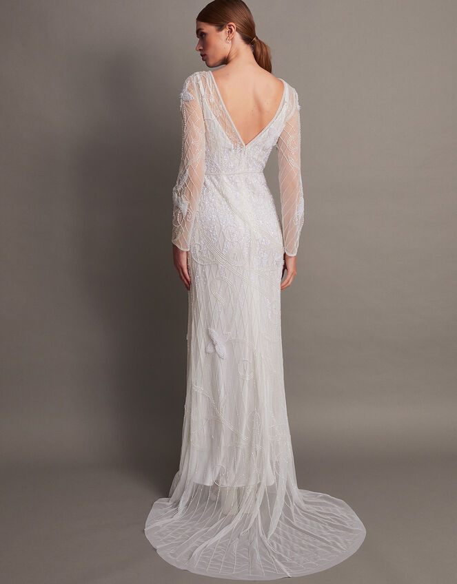 Alexa Beaded Bridal Dress, Ivory (IVORY), large