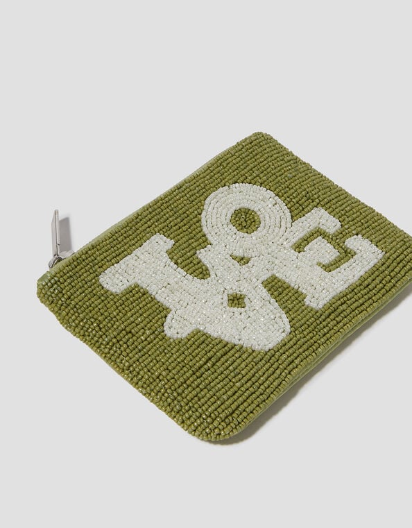 'LOVE' Beaded Coin Purse, , large