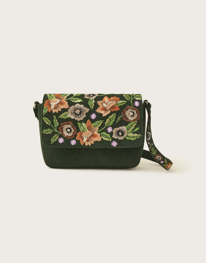 Embroidered Cord Cross-Body Bag, , large