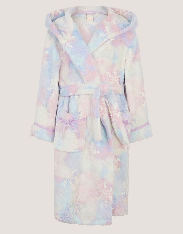 Glow In The Dark Snowflake Dressing Gown, Pink (PINK), large