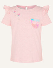 Sequin Pocket T-Shirt, Pink (PINK), large
