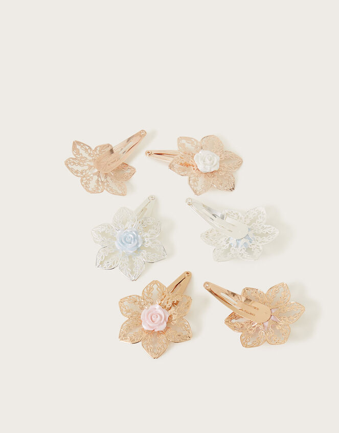 Pretty Rose Hair Clips 6 Pack
