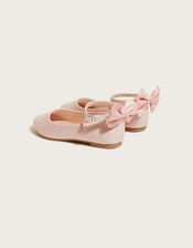 Organza Bow Ballerina Flats, Pink (PINK), large