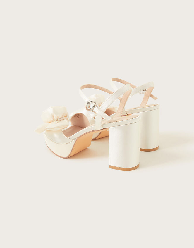 Rosette Platform Sandals, Ivory (IVORY), large