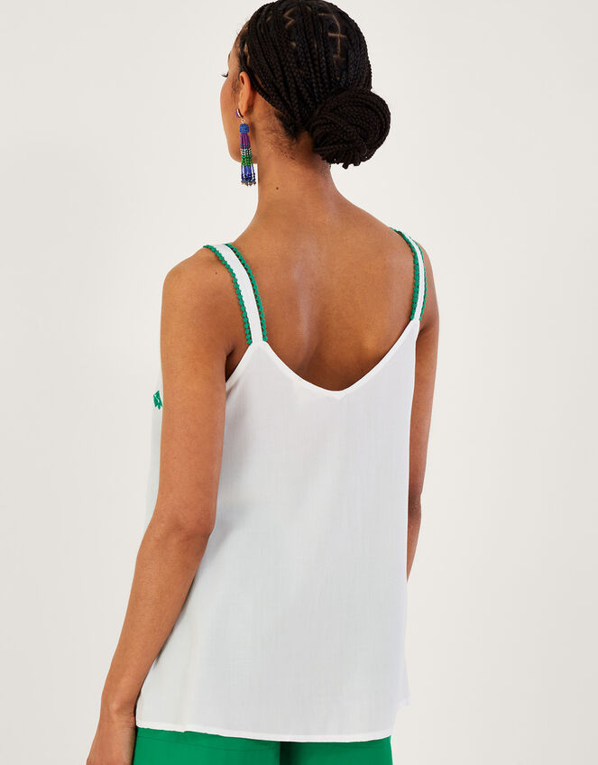 Embroidered Cami Top, Green (GREEN), large