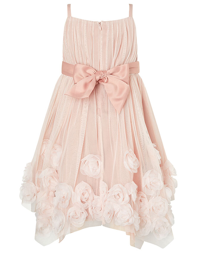 Cascade Roses Hanky Hem Dress, Pink (DUSKY PINK), large