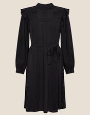 Victoriana Lace Trim Dress, Black (BLACK), large