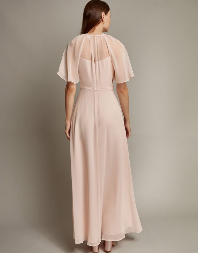 Mona Angel Sleeve Maxi Dress, Pink (BLUSH), large