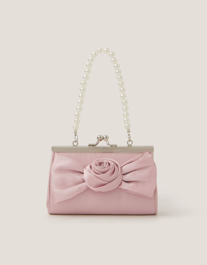 Satin Rose Bow Mini Bag