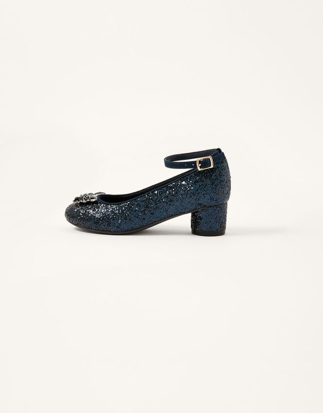 Jewel Butterfly Heels, Blue (NAVY), large