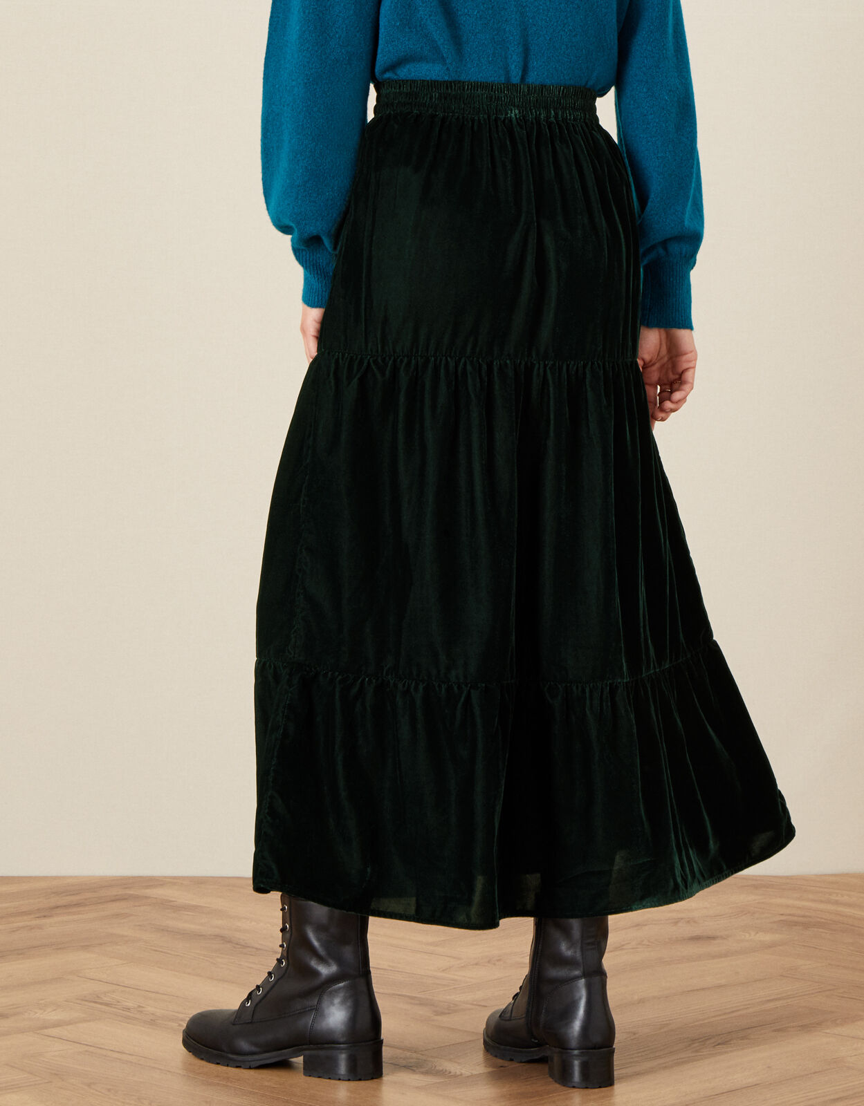 Green velvet skirt uk outlet