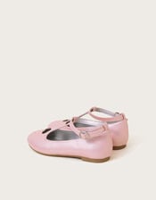 Heart Shimmer T-Strap Ballet Flats, Pink (PINK), large