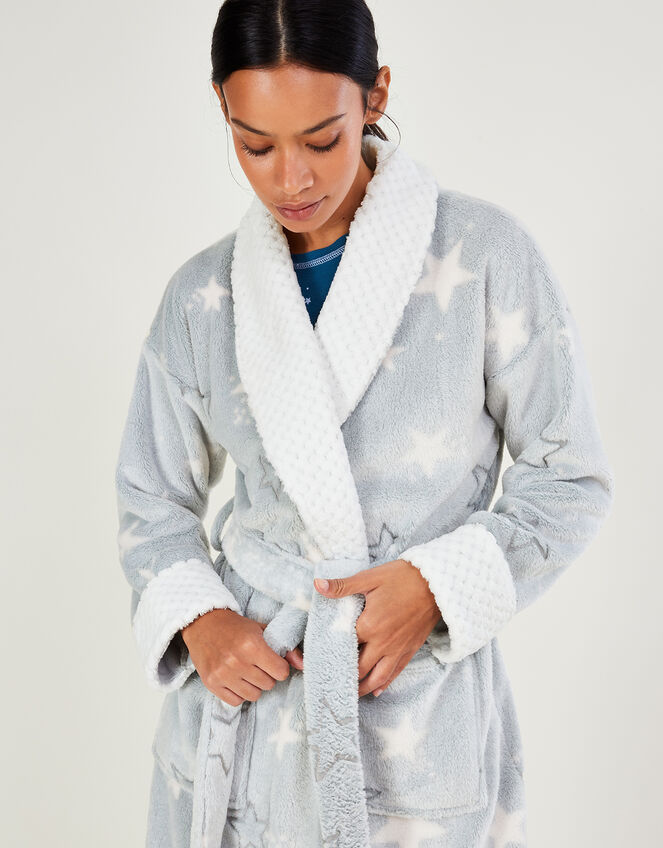 Star Print Dressing Gown Brown Robes And Dressing Gowns Monsoon UK.