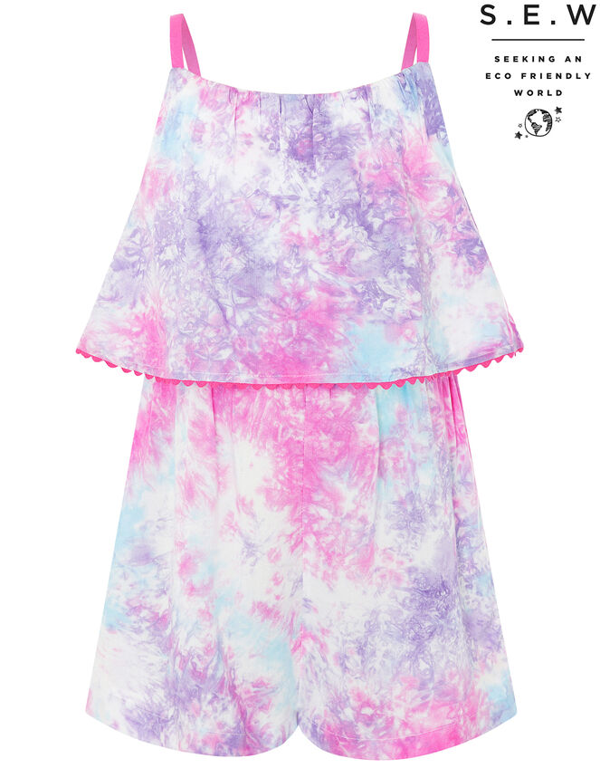 Tie-Dye Playsuit in LENZING™ ECOVERO™, Multi (MULTI), large