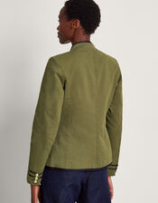 Megan Military Jacket, Green (KHAKI), large