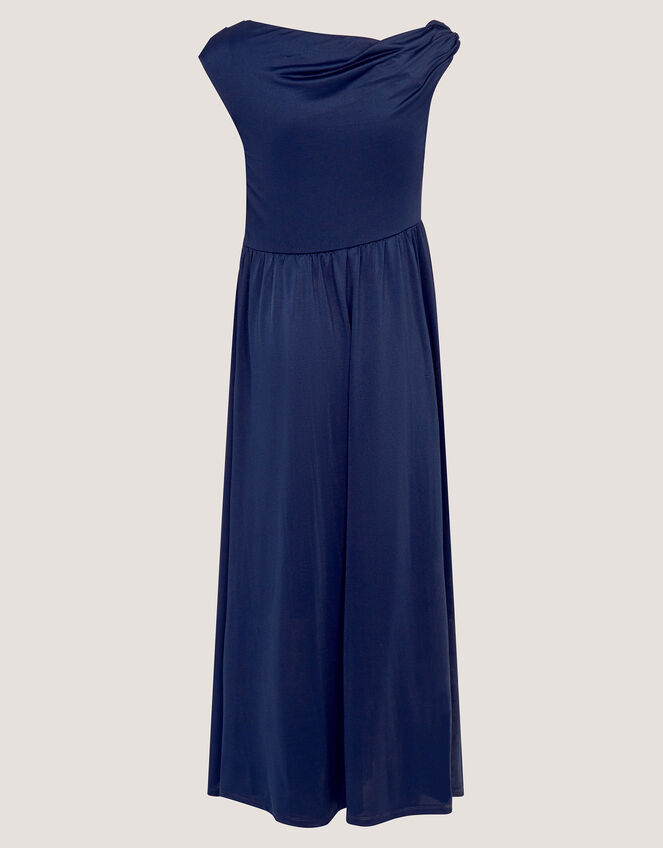 Avery Cowl Neck Prom Dress, Blue (NAVY), large